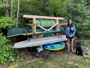 6 Rack - Kayak, SUP & Canoe Wood Storage Rack