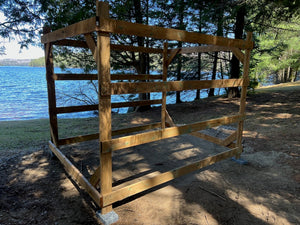 Bulk Wood Canoe Rack - Holds 9-12 Canoes (Installed On Site)