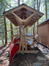 Full Roof - Custom Free-Standing Wood Rack (Holds 6-10 Kayaks, SUPs & Canoes)