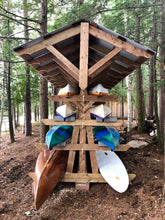 Full Roof - Custom Free-Standing Wood Rack (Holds 6-10 Kayaks, SUPs & Canoes)