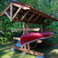 Full Roof - Custom Free-Standing Wood Rack (Holds 6-10 Kayaks, SUPs & Canoes)