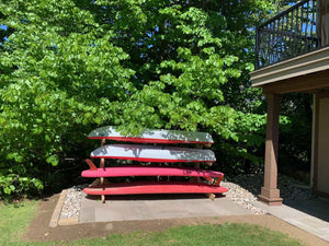 4 Rack - Kayak, SUP, Canoe Wood Storage Rack