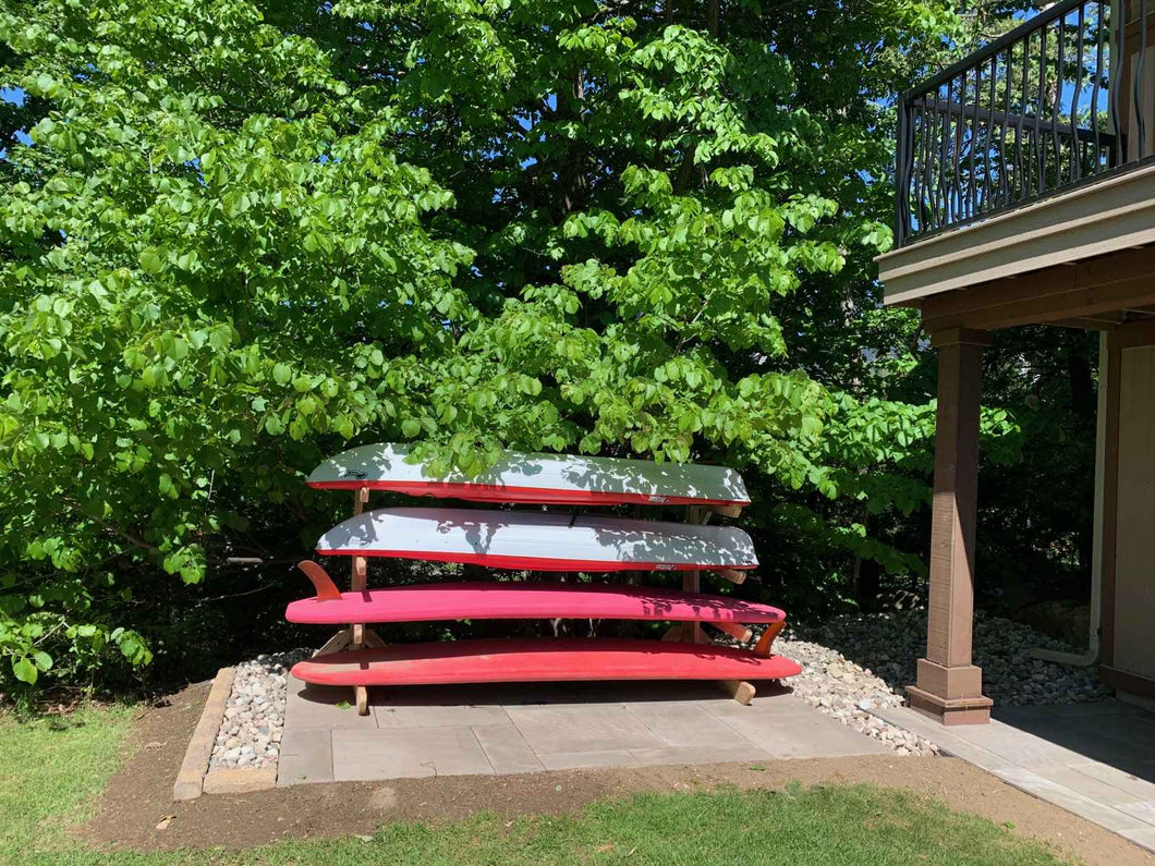 4 Rack - Kayak, SUP, Canoe Wood Storage Rack