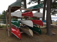 Bulk Wood Canoe Rack - Holds 9-12 Canoes (Installed On Site)