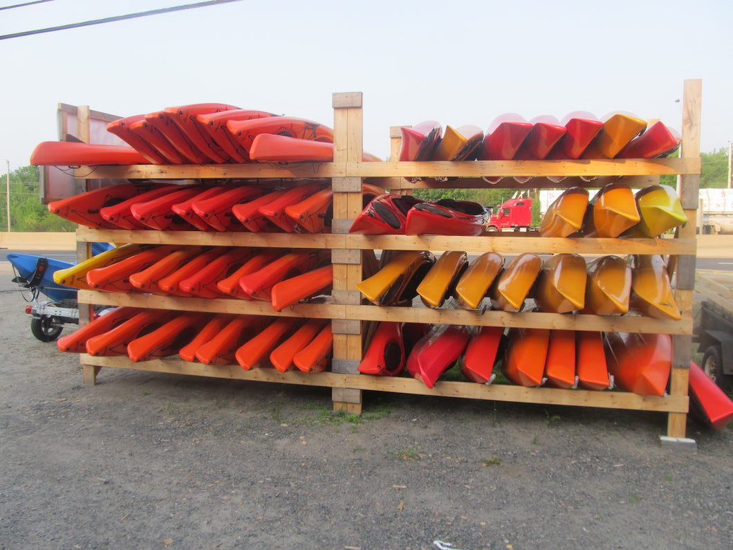 Bulk Wood Kayak Rack - Holds 20-24 Kayaks (Installed On Site)