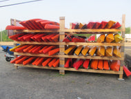 Bulk Wood Kayak Rack - Holds 20-24 Kayaks (Installed On Site)
