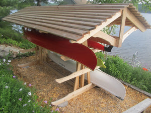 Full Roof - Custom Free-Standing Wood Rack (Holds 6-10 Kayaks, SUPs & Canoes)