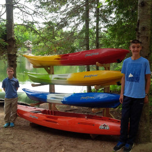 4 Rack - Kayak, SUP, Canoe Wood Storage Rack