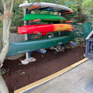 ReRackiT Wall Mounted Canoe Poly Rack (Stackable, Holds 1 Canoe)