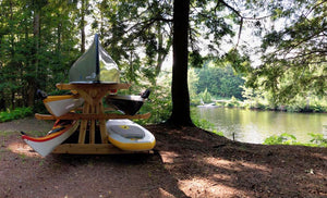 5 Rack - Kayak, SUP, Canoe Wood Storage Rack