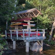 Full Roof - Custom Free-Standing Wood Rack (Holds 6-10 Kayaks, SUPs & Canoes)