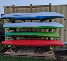 ReRackiT Wall Mounted SUP / Kayak Poly Rack (Stackable, Holds 4 Crafts)