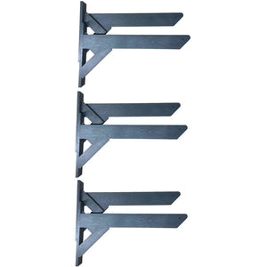 ReRackiT Wall Mounted Canoe Poly Rack (Stackable, Holds 3 Canoes)