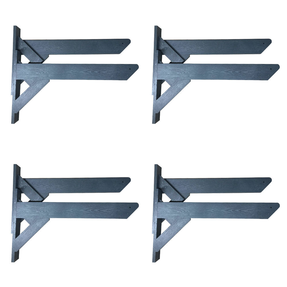 ReRackiT Wall Mounted Canoe Poly Rack (Stackable, Holds 4 Canoes)