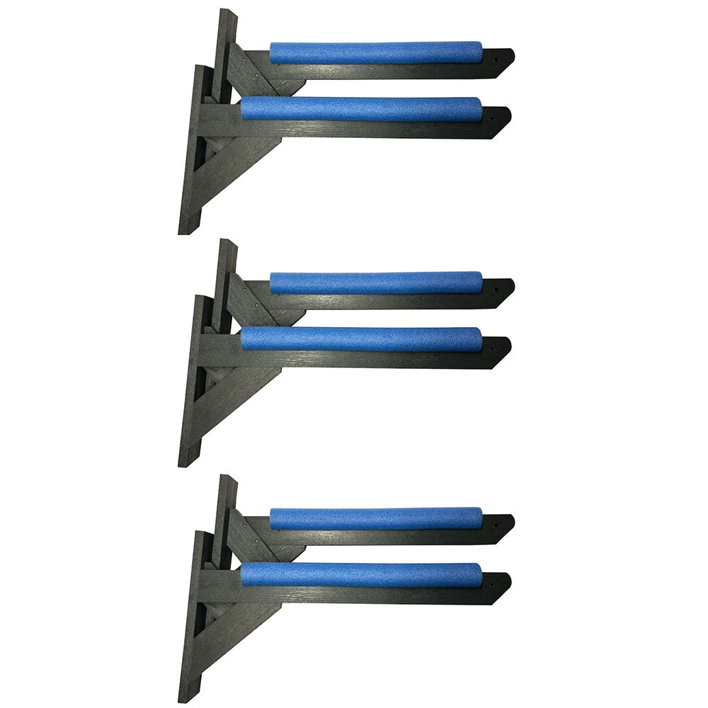 ReRackiT Wall Mounted SUP / Kayak Poly Rack (Stackable, Holds 3 Crafts)