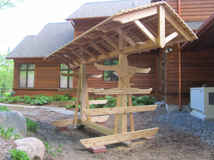 Full Roof - Custom Free-Standing Wood Rack (Holds 6-10 Kayaks, SUPs & Canoes)