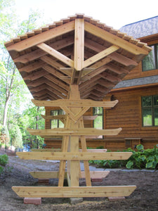 Full Roof - Custom Free-Standing Wood Rack (Holds 6-10 Kayaks, SUPs & Canoes)
