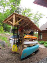 Full Roof - Custom Free-Standing Wood Rack (Holds 6-10 Kayaks, SUPs & Canoes)