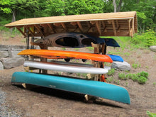 Full Roof - Custom Free-Standing Wood Rack (Holds 6-10 Kayaks, SUPs & Canoes)