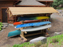 Full Roof - Custom Free-Standing Wood Rack (Holds 6-10 Kayaks, SUPs & Canoes)