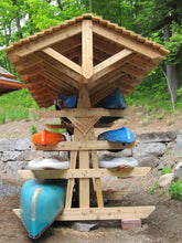 Full Roof - Custom Free-Standing Wood Rack (Holds 6-10 Kayaks, SUPs & Canoes)