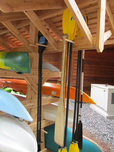 Full Roof - Custom Free-Standing Wood Rack (Holds 6-10 Kayaks, SUPs & Canoes)
