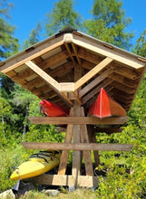 Full Roof - Custom Free-Standing Wood Rack (Holds 6-10 Kayaks, SUPs & Canoes)